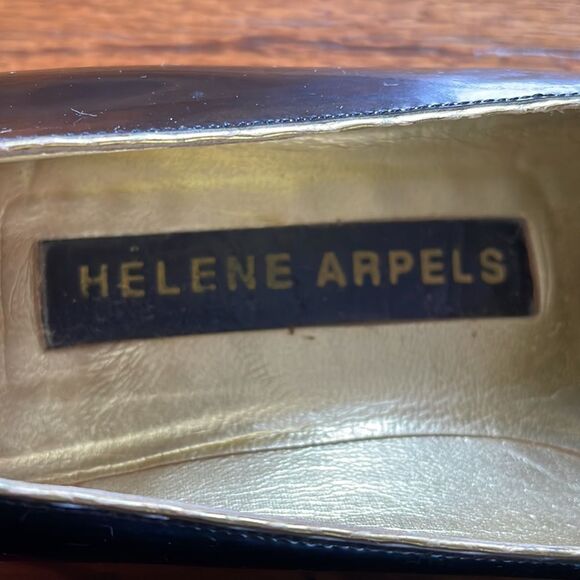 Vintage Helene Arpels Purple, Gold and Black Wedges - Picture 4 of 8